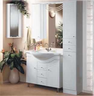 Шкаф-колонна Акватон Домус левосторонний белый 1A122003DO01L